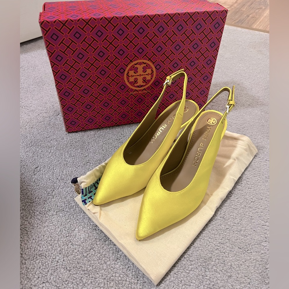 Tory Burch Yellow Elegant Heels
